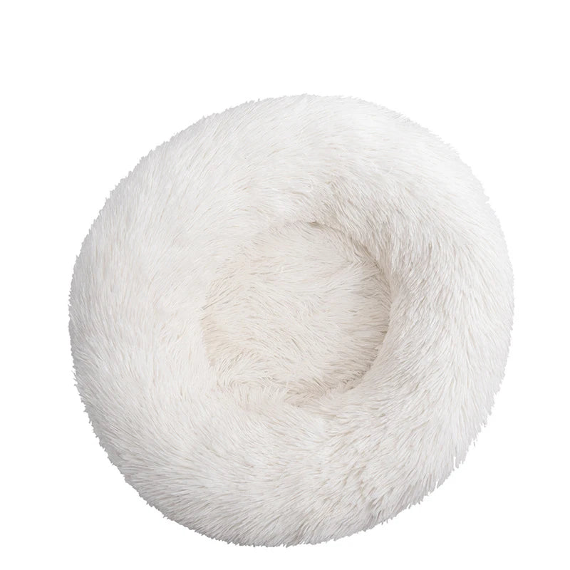 Orthopedic Donut Dog Bed - Calming Anti-Anxiety Pet Sofa Lounger, Washable for Small Large Dogs Cats, Comfortable Memory  Mat