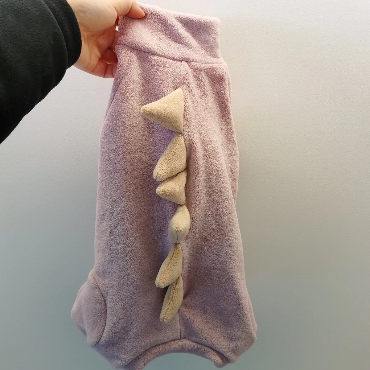 Dinosaur Shape Fleece Sweatshirt for Cats in Winter Cute Cartoon 4-legged Warm Purple Blue Coat for Sphynx Cat Soft Jumpsuit