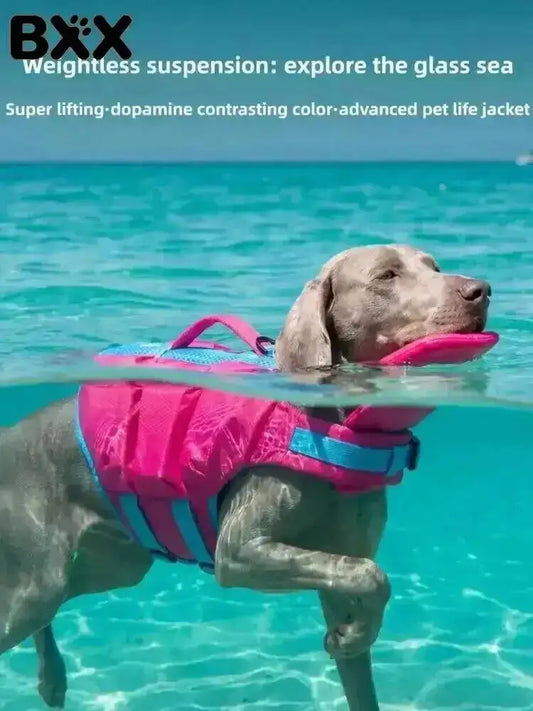 High Buoyancy Dog Life Jacket Adjustable Safety Flotation Vest For Small Medium Large Dogs Swimming Activities