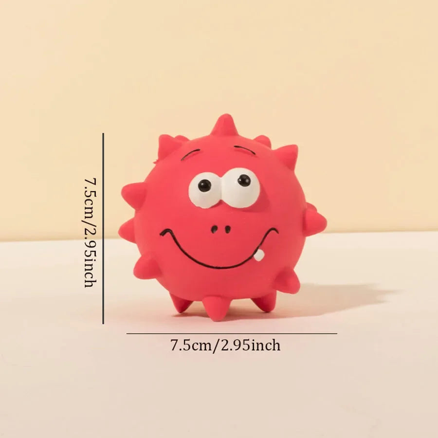 1pc Cute Squeaky Pet Dog Interactive Chew Toy Puppy Bite Resistant Thorn Tooth Cleaning Toy Molar Chew Toys for Dogs Supplies