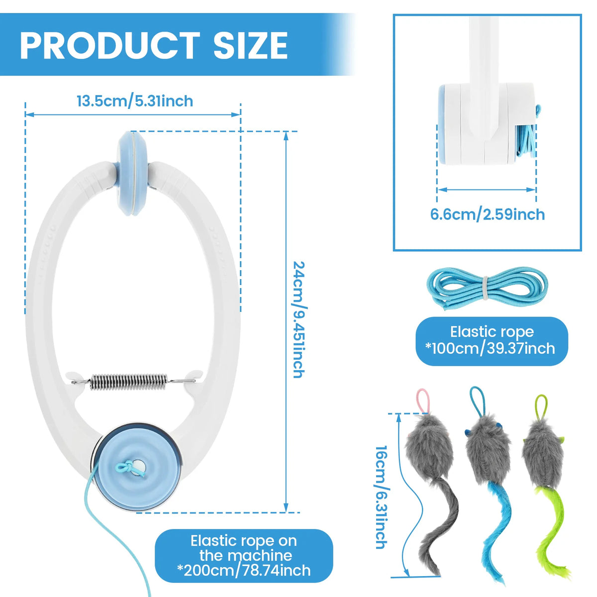 Electric Door Hanging Cat Toy Interactive Retractable plaything Funny Self-hey kitten Scratch Rope Mouse Toy Pet Products