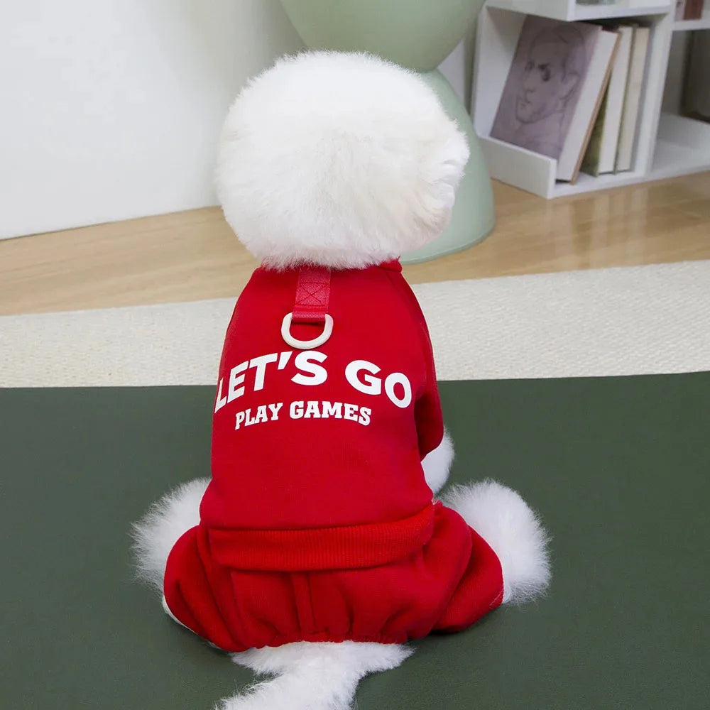 Winter Warm Pet Dog Coat Thicken Soft Dog Hoodies Jumpsuit For Small Medium Dogs Autumn Comfortable Puppy Clothes Pet Supplies