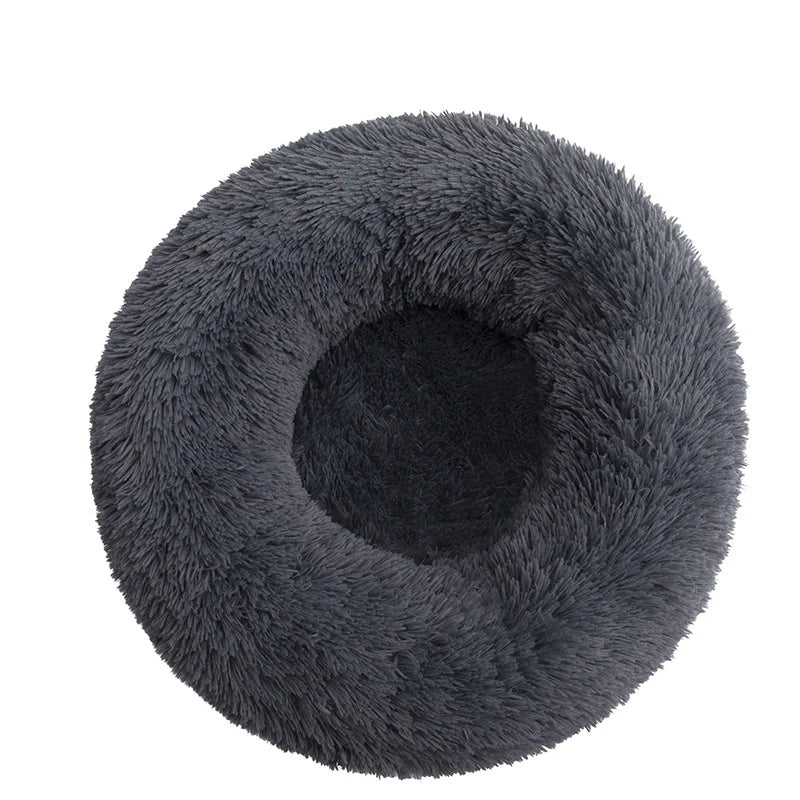 Orthopedic Donut Dog Bed - Calming Anti-Anxiety Pet Sofa Lounger, Washable for Small Large Dogs Cats, Comfortable Memory  Mat