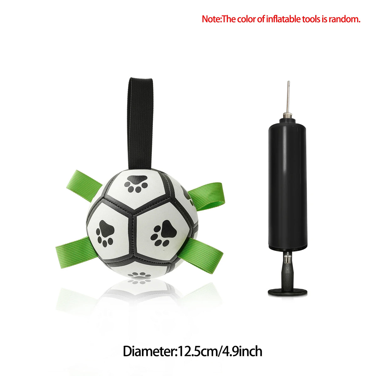 Dog Toys Soccer Ball with Straps Interactive Dog Toy for Tug of War Puppy Birthday Gifts Toy Durable Balls for Medium Large Dogs