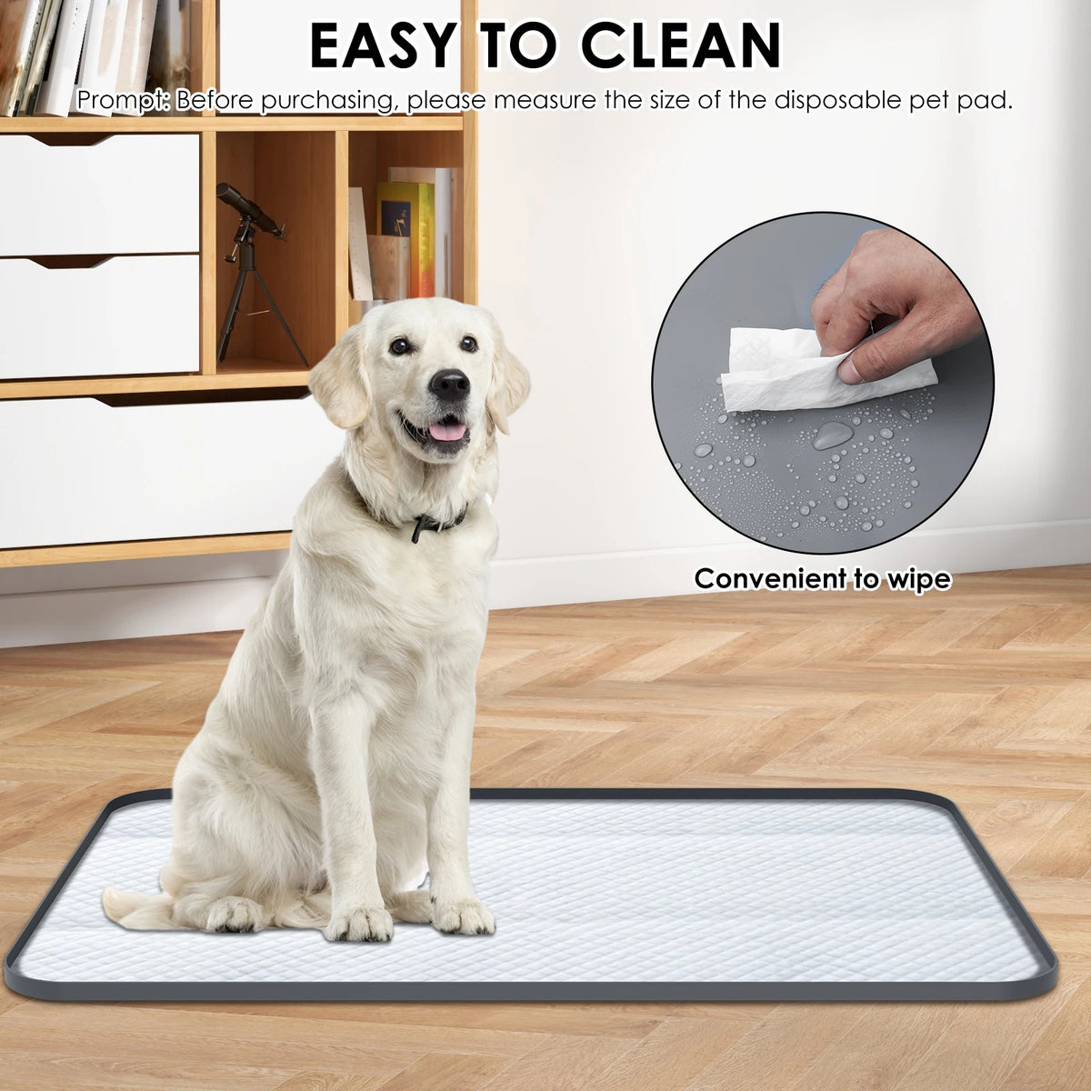 Silicone Pee Pad Holder Leak Proof Puppy Potty Training Pad Holder With Raised Edge S/M/L Dog Training Pad Holder Pet Supplies