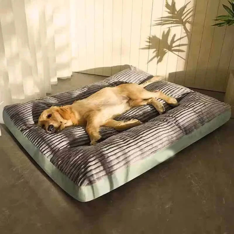 Detachable Washable Dog Bed Mat Thick Warm Pet Sleeping Cushion Soft Comfort Kennel Pad For Large Medium Small Dogs Indoor Use